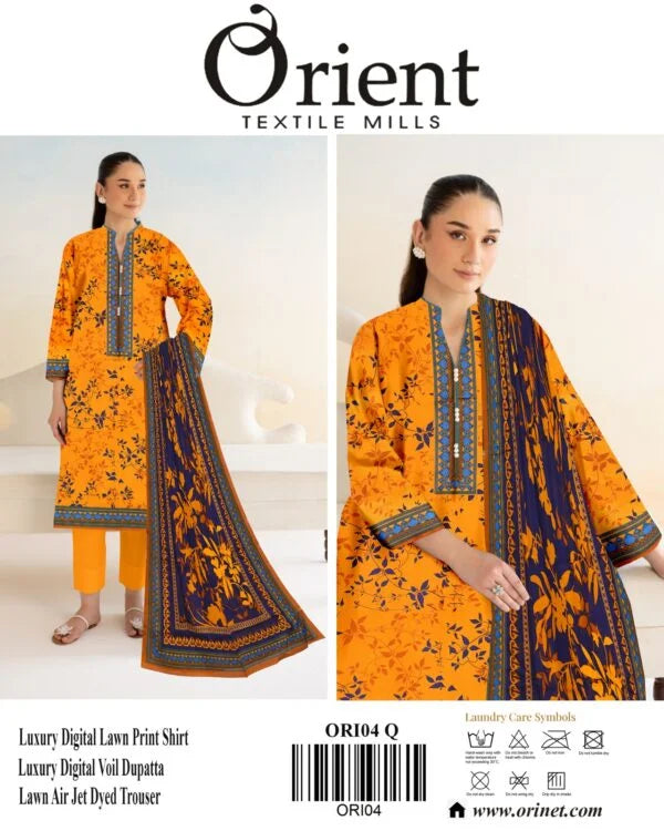 Orient Unstitched Lawn 3 Piece