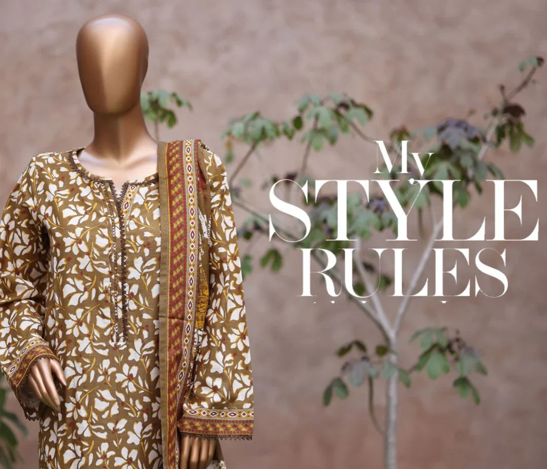 Bin Saeed Embroidered Lawn Stitched 2026