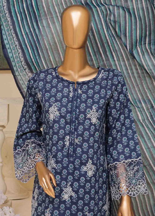 Bin Saeed Embroidered Lawn Stitched 3 Piece Suit
