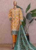 Bin Saeed Embroidered Lawn Stitched 3 Piece Suit