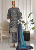Bin Saeed Embroidered Lawn Stitched 3 Piece Suit