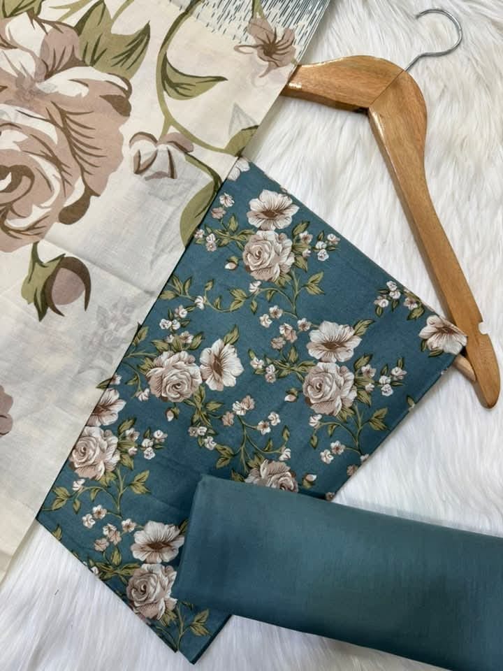 Bin Saeed Printed Lawn Unstitched 3 Piece Suit