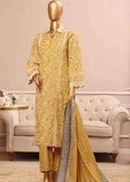 Bin Saeed Embroidered Lawn Stitched 3 Piece Suit
