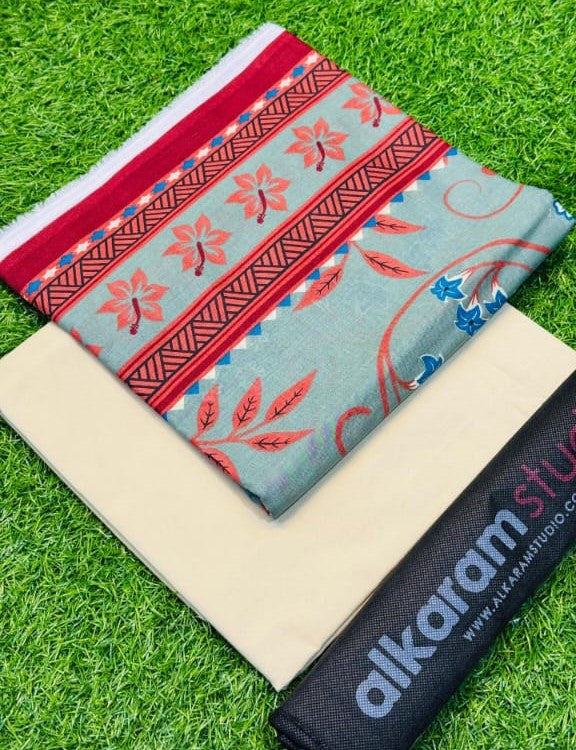 Al Karam Lawn Unstitched 2pc