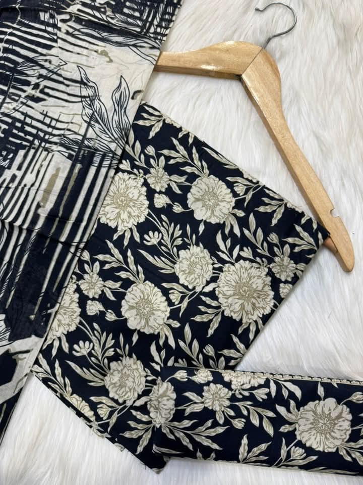 Bin Saeed Printed Lawn Unstitched 3 Piece Suit